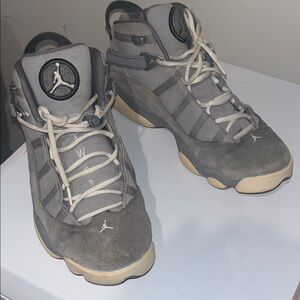 Jordan Gray and Cream Men's Sneakers